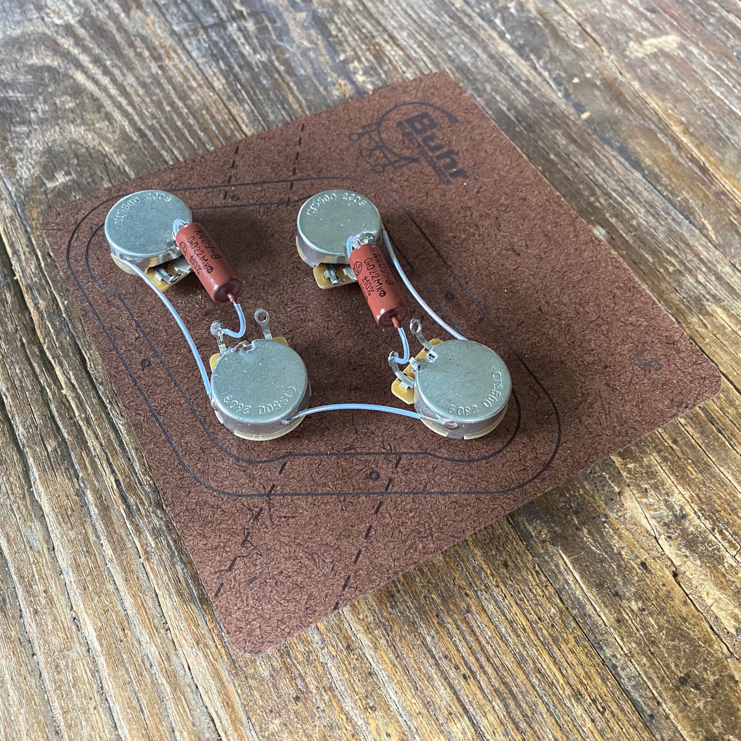 50s Style Les Paul Wiring Kit | WD Music / CTS Custom Taper 550K Potentiometers, NOS Russian K40Y-9 Capacitors