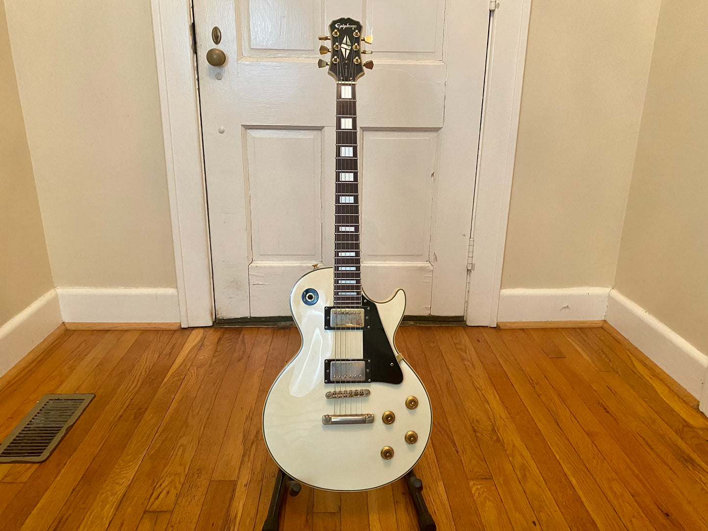 1993 MIK Les Paul Custom | Slim Taper Neck, Aged White, Fresh Setup, Hard Case