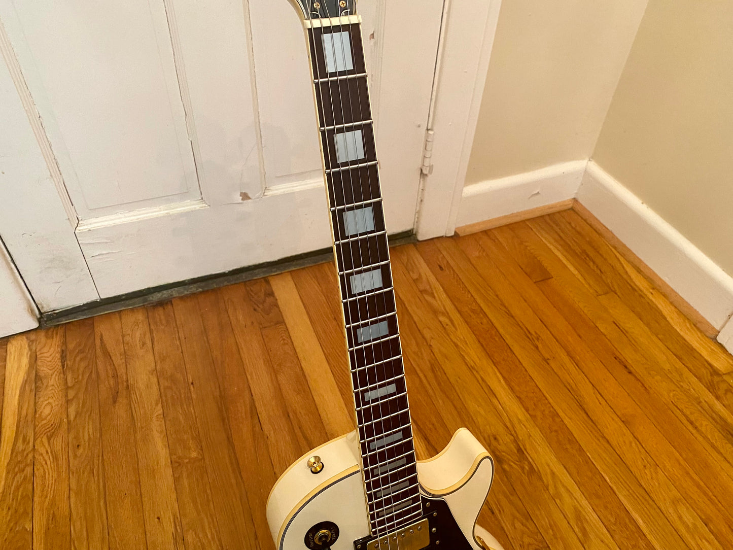1993 MIK Les Paul Custom | Slim Taper Neck, Aged White, Fresh Setup, Hard Case