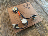PRS 50s Style Toggle Wiring Kit | Bourns PDB241 Low-Friction Audio Taper Potentiometers, Orange Drop 716P, Switchcraft Toggle & Jack