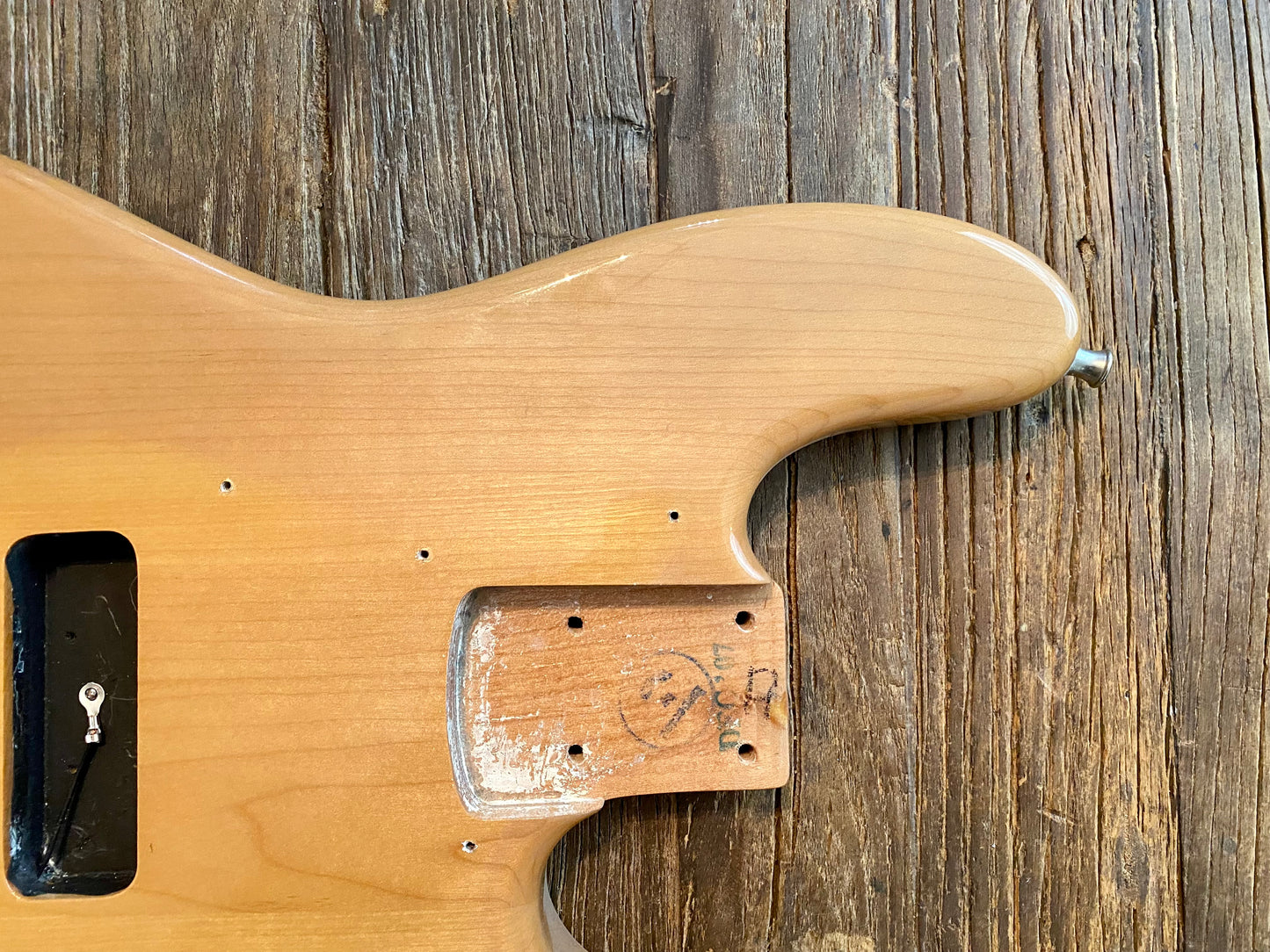 2008 Vintage Modified Jazz Bass Body + Hardware | Natural Finish, 5 lbs 13 oz
