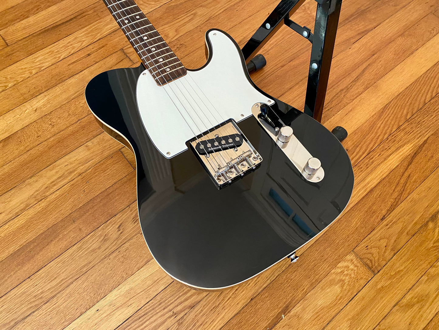Pristine 2021 Classic Vibe 60s Custom Esquire | Black & Double Bound, Seymour Duncan Quarter Pound