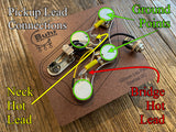Les Paul Special Double Cut 50s Style Wiring Kit | CTS / WD Music Custom Taper Potentiometers, Mallory 150 Capacitors