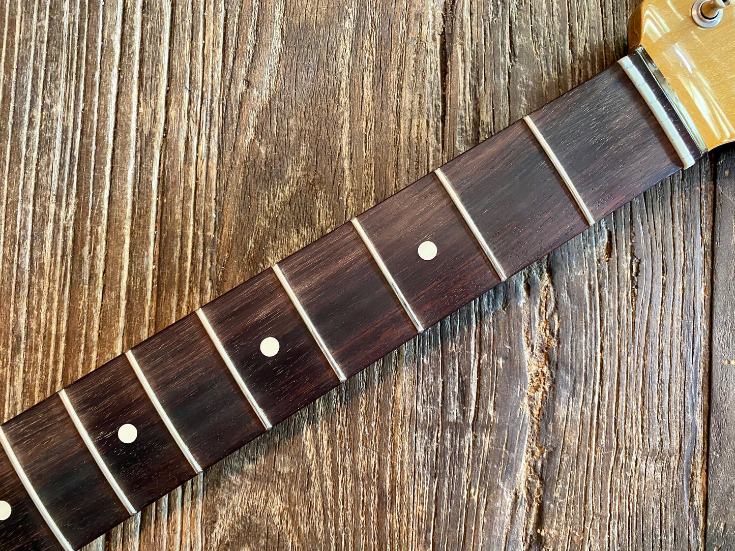 2015 Classic Series Stratocaster Neck + Tuners | Rosewood, Vintage Style Split Post Tuners