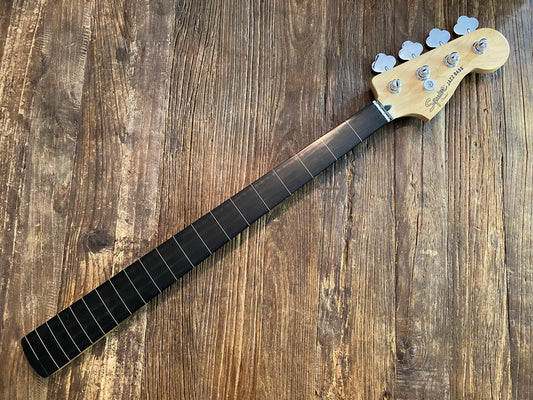 2009 Squier by Fender Vintage Modified Fretless Jazz Bass Neck+ Tuners | Ebonal Board