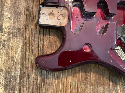 2009 Fender Standard Stratocaster Body + Hardware | Wine Red, Lefty