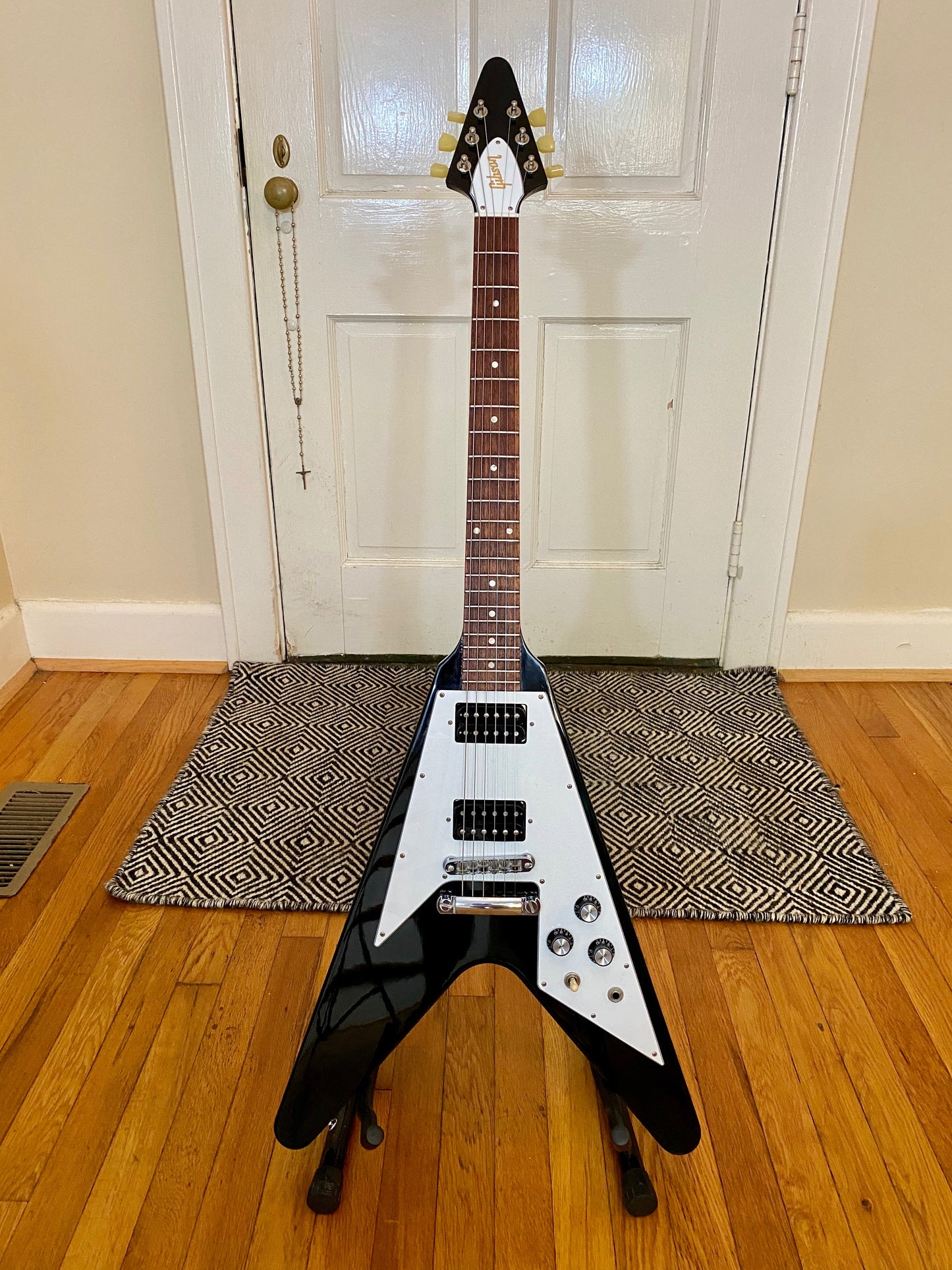 2012 Gibson USA '67 Reissue Flying V | Gloss Ebony, Original Hardcase, Very Clean