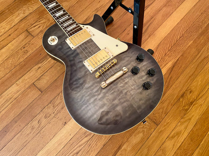 Jimmy Page Wiring, Parsons Street Humbuckers | Epiphone Les Paul Ultra II | Black Burst Quilt w/ Hard Case