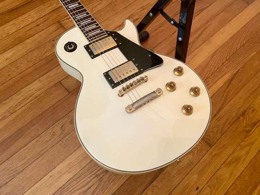 1993 MIK Les Paul Custom | Slim Taper Neck, Aged White, Fresh Setup, Hard Case