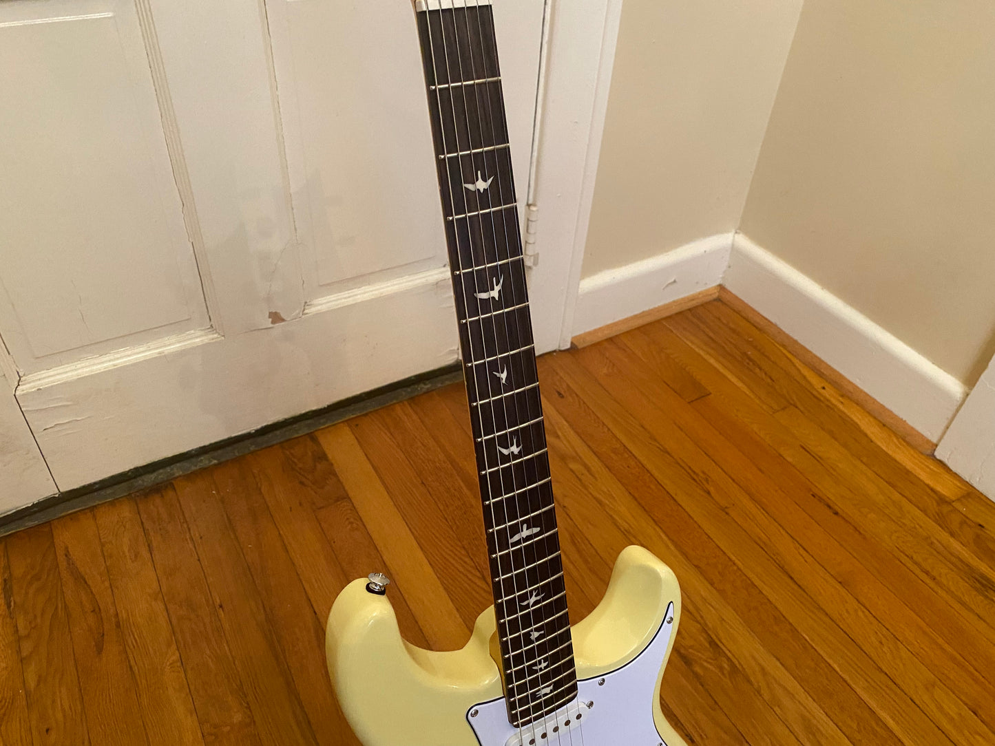 2021 Silver Sky SE | Moon White, Fresh Setup w/ Gig Bag