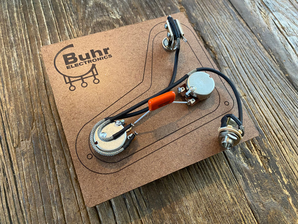 PRS 50s Style Toggle Wiring Kit | Bourns PDB241 Low-Friction Audio Taper Potentiometers, Orange Drop 716P, Switchcraft Toggle & Jack