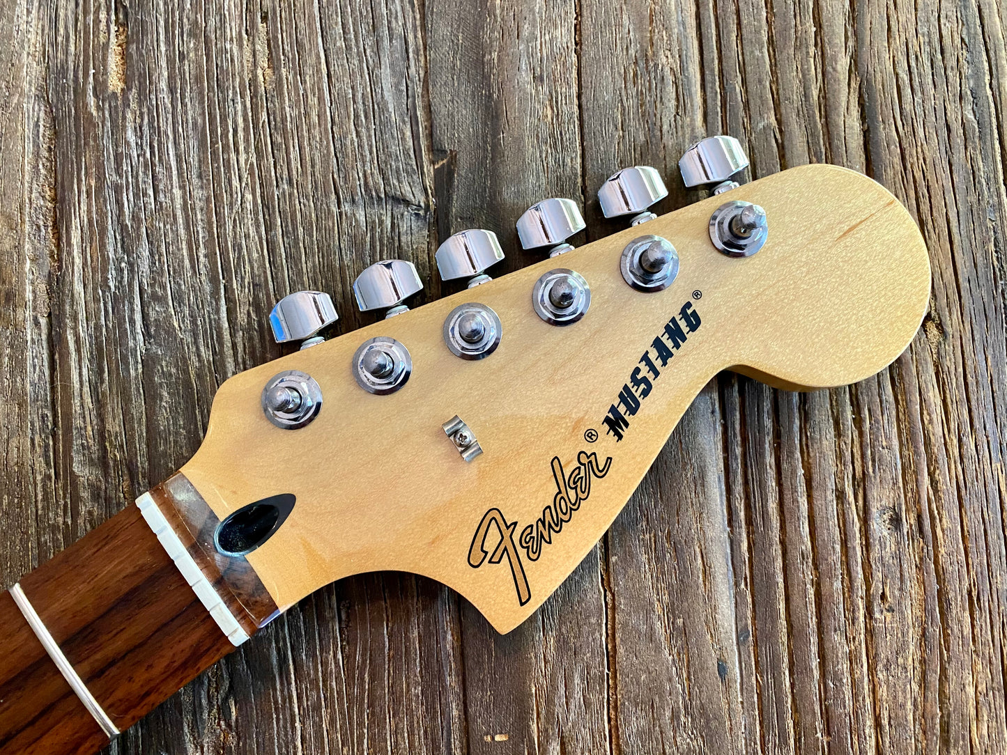 2017 Fender Mustang Neck + Tuners | 24" Scale, 22-Fret Rosewood Board
