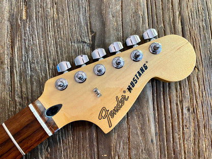 2017 Fender Mustang Neck + Tuners | 24" Scale, 22-Fret Rosewood Board