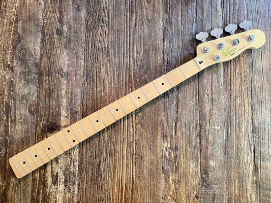 2008 Squier by Fender Classic Vibe 50s Precision Bass Neck + Tuners | Maple w/ Telecaster Headstock