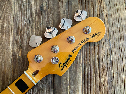 2021 Classic Vibe 70s Precision Bass Neck + Tuners | Black Block Inlays and Binding