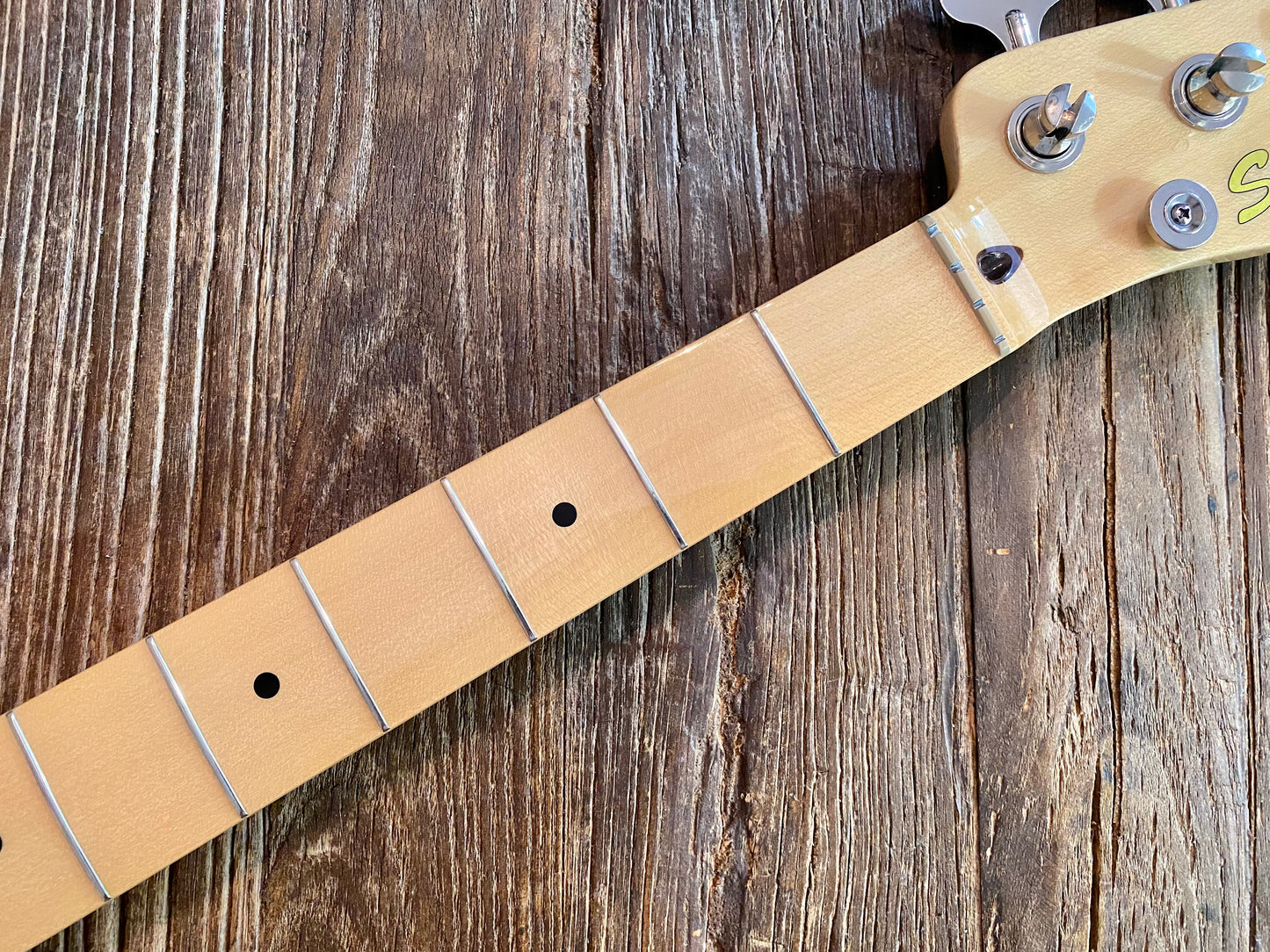 2008 Squier by Fender Classic Vibe 50s Precision Bass Neck + Tuners | Maple w/ Telecaster Headstock